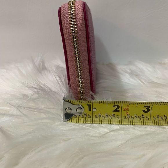 Giorgia Milani Pebbled Leather Zip Around Wallet in Pink - Picture 6 of 6